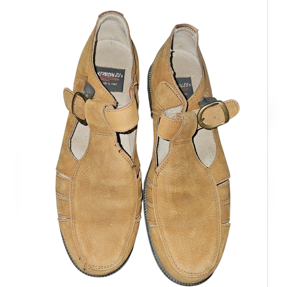 💰💖🔴Aerosole's Men's Tan Leather Sandals